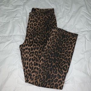 Zara cheetah print jeans